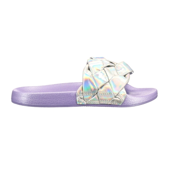 WONDER NATION Girls Iridescent Braid Slide Sandals - Picture 3 of 8